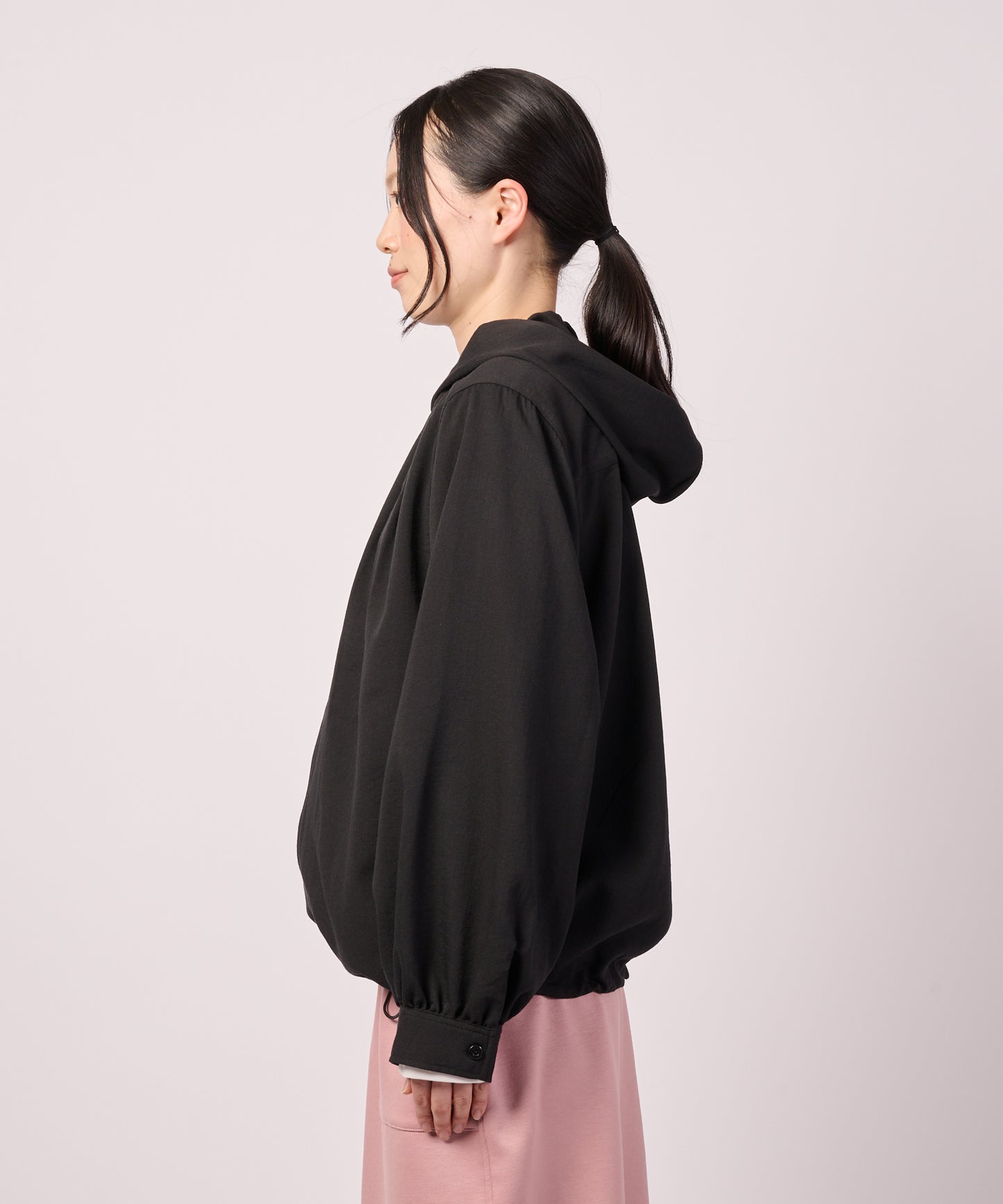 【レビューポイント対象アイテム】ギャザー フーディ―シャツ