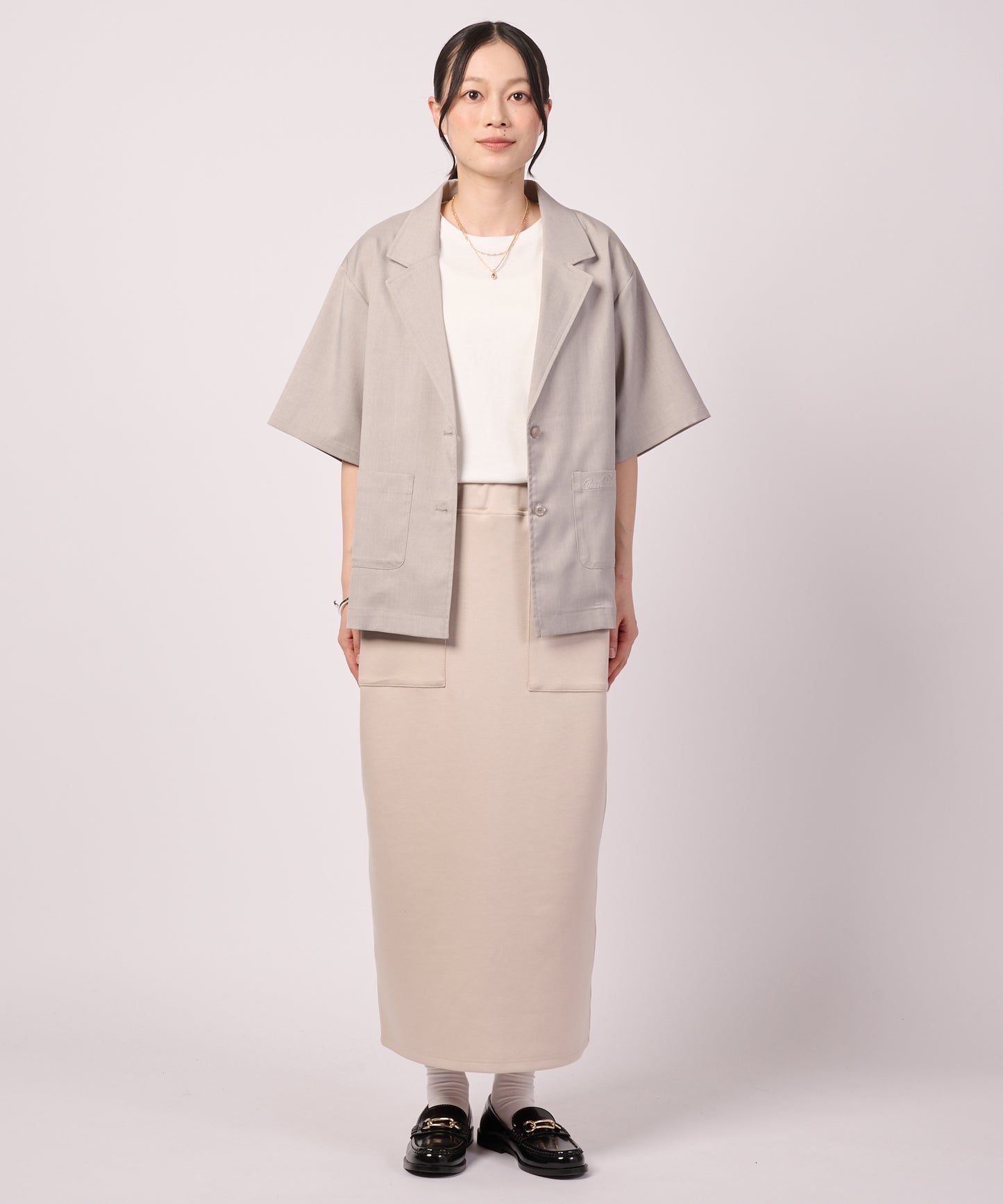 リネンライク ライト テーラードジャケット