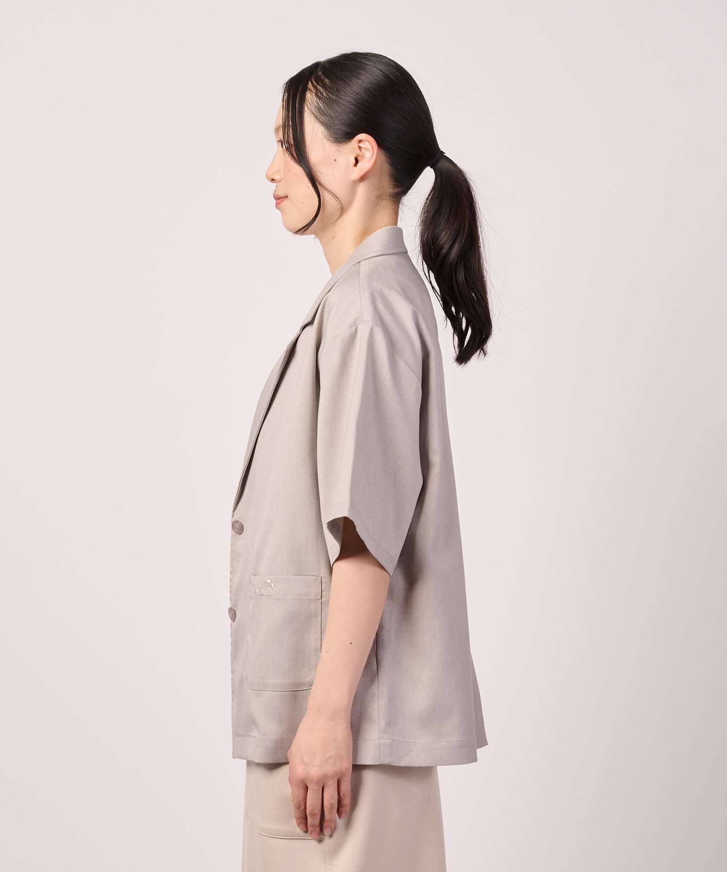 リネンライク ライト テーラードジャケット