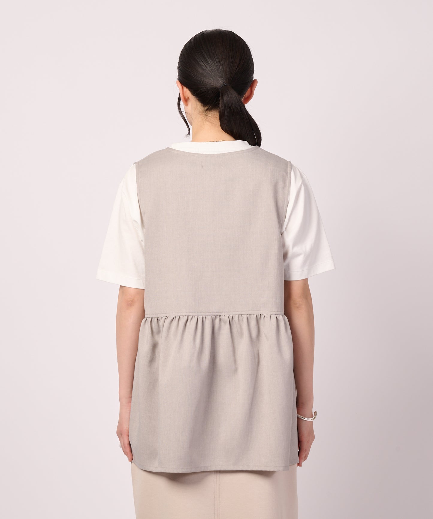 リネンライク ZIP ジレベスト