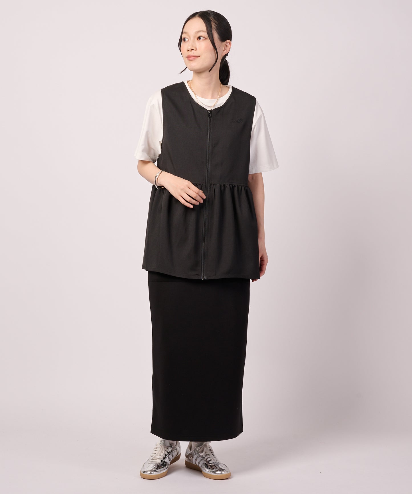 リネンライク ZIP ジレベスト