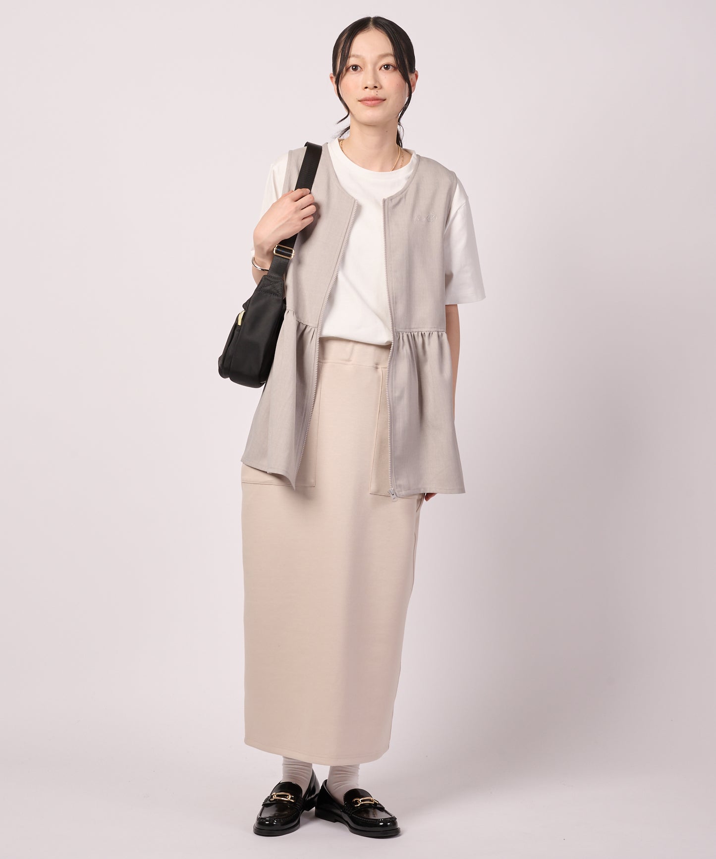 リネンライク ZIP ジレベスト