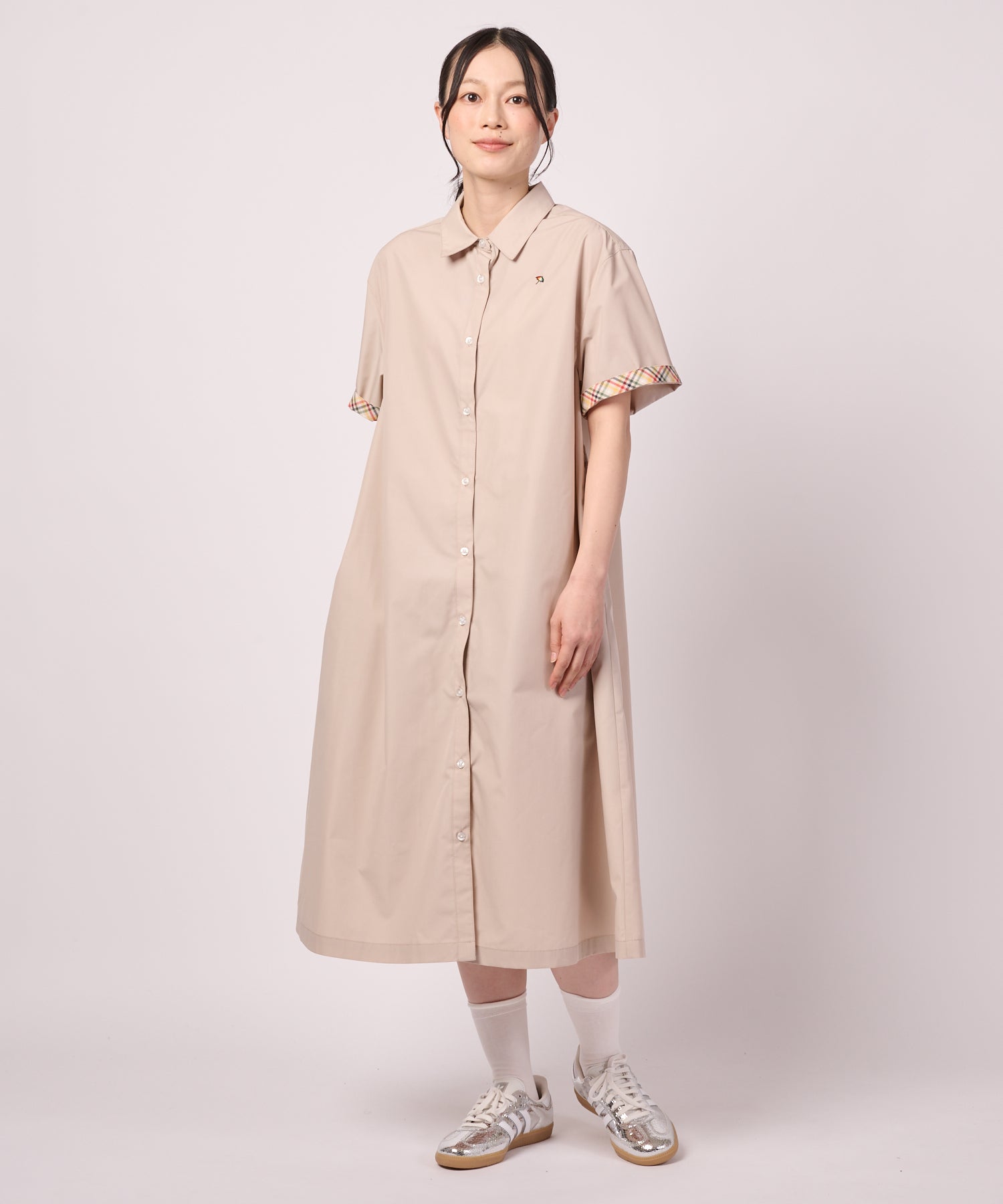 イージーケア べーシック シャツワンピース（シャツワンピース