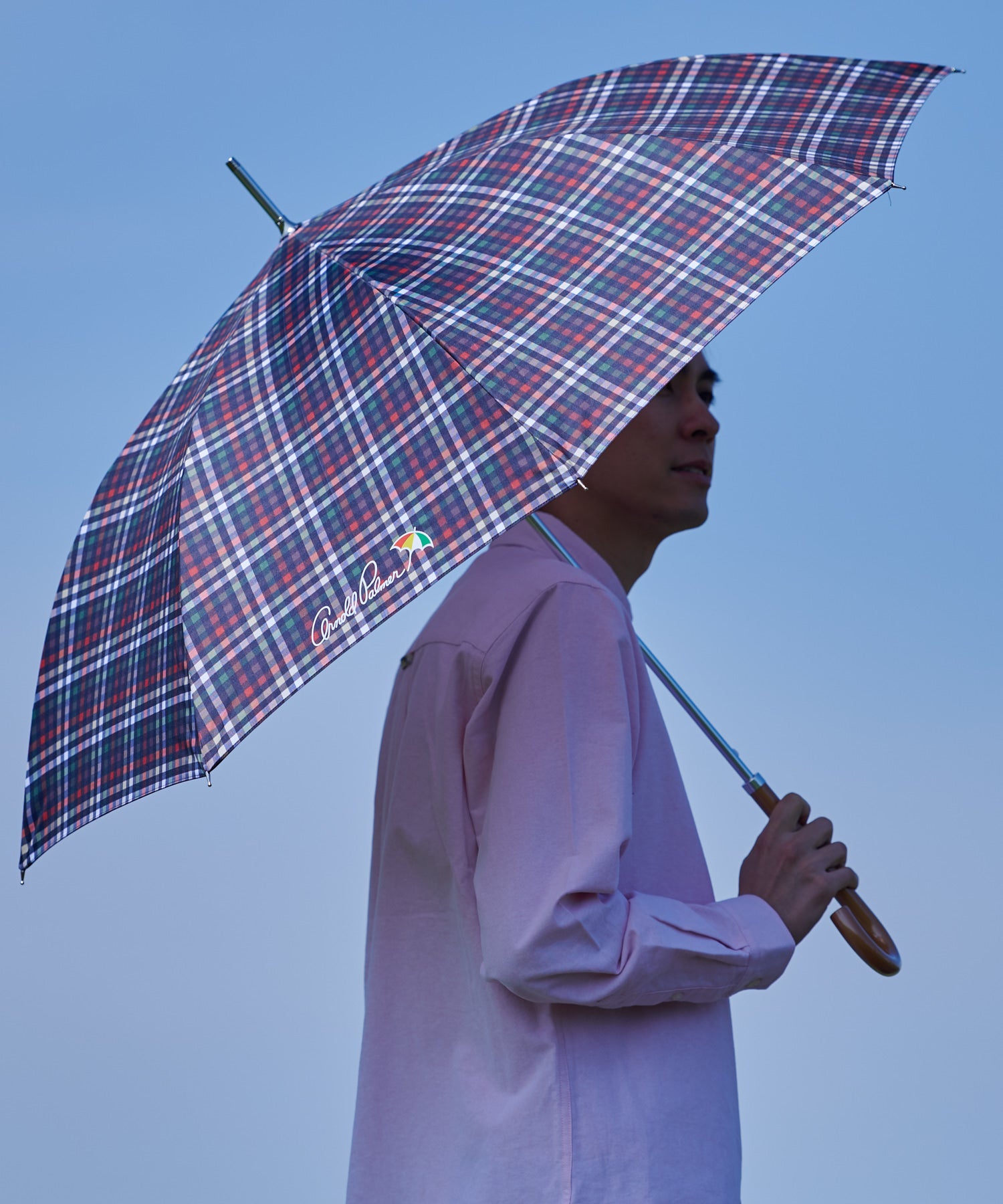 パーマーチェック晴雨兼用シェア長傘　※ラッピング対応不可