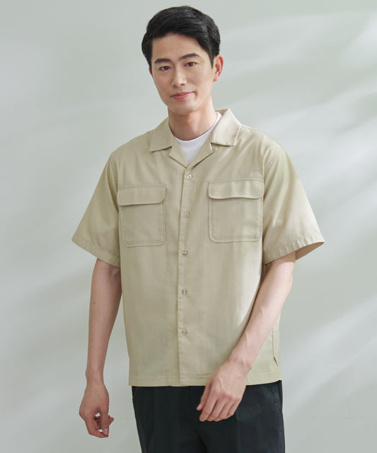 Arnold Palmer　 リネンブレンドオープンカラーシャツ