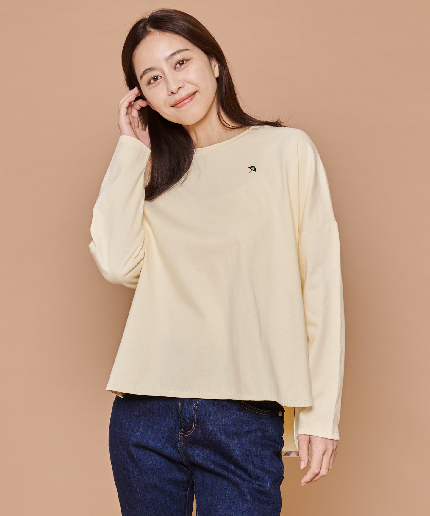 ラウンドヘム ロングスリーブワイドTEE