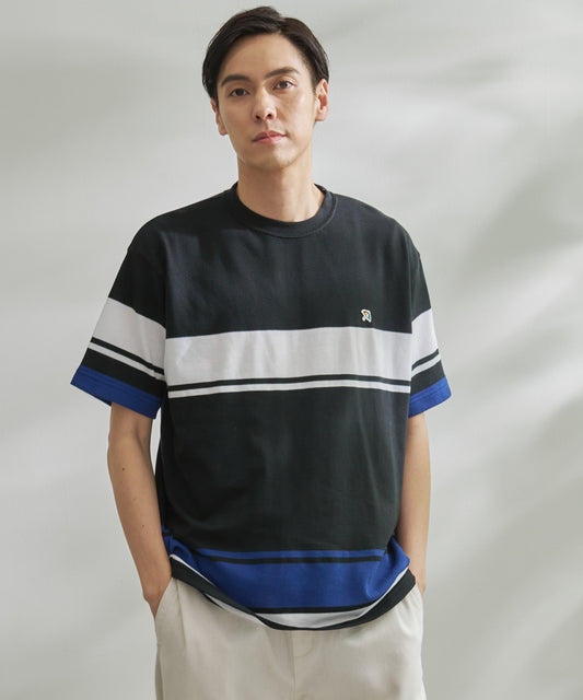 Arnold Palmer　 編地パネルボーダー Ｔシャツ