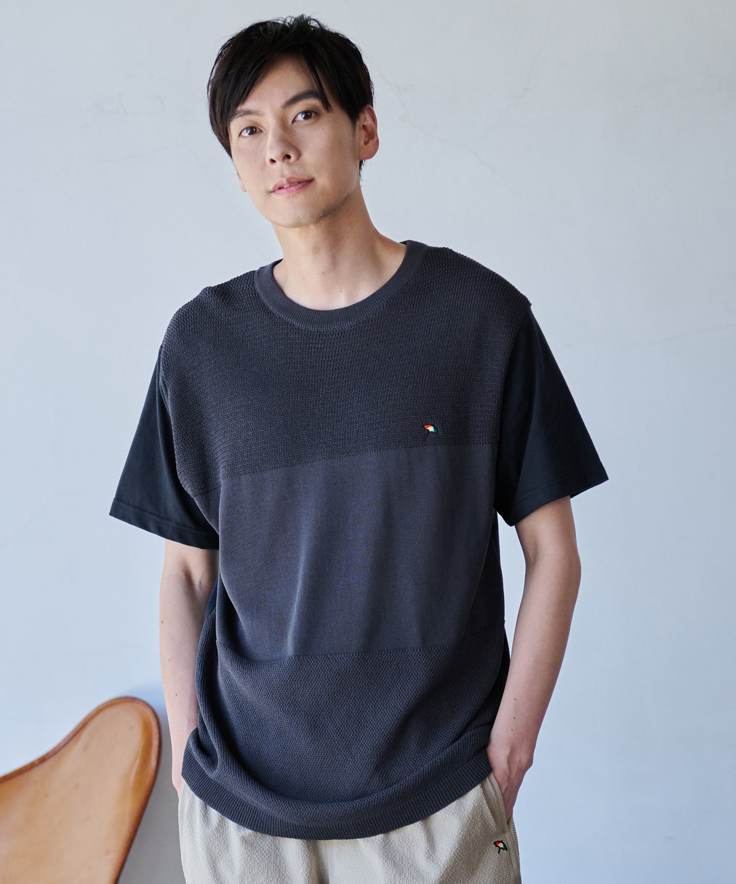 COOLTOUCHニットドッキングTシャツ