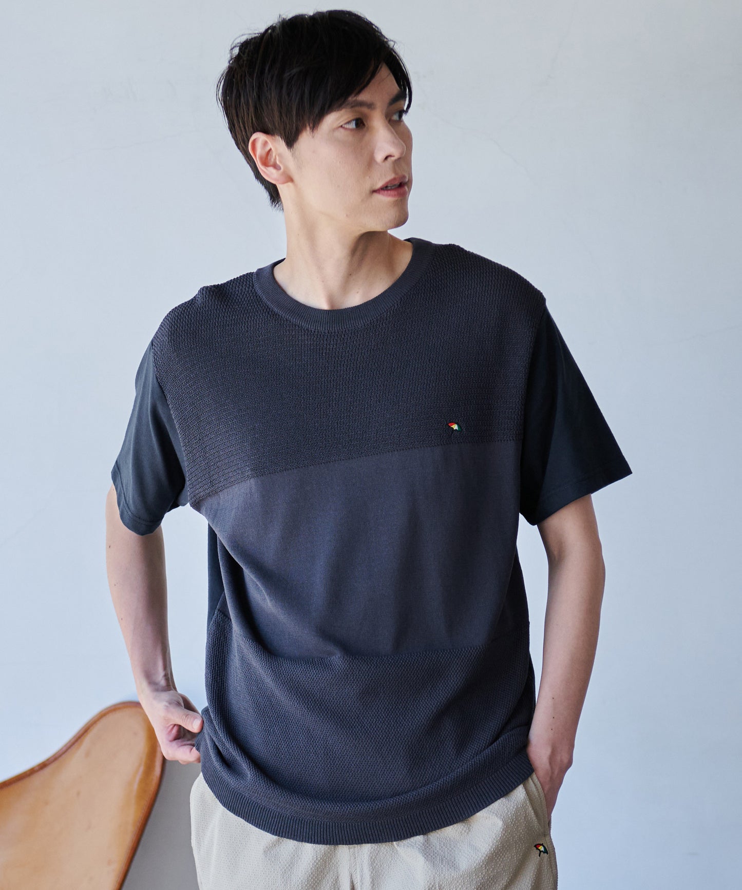 COOLTOUCHニットドッキングTシャツ