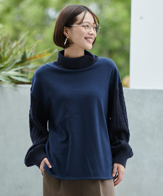 Arnold Palmer　 【残り2点】裏フリース ニットドッキングプルオーバー