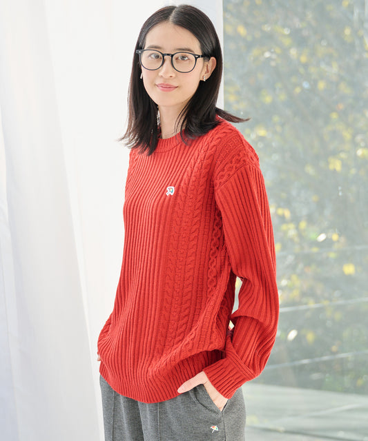 Arnold Palmer　 シェア ミックスパターン ニットプルオーバー