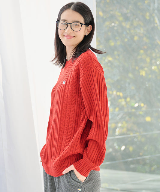 Arnold Palmer　シェア ミックスパターン ニットプルオーバー