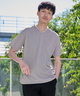 リネンタッチ VネックＴシャツ