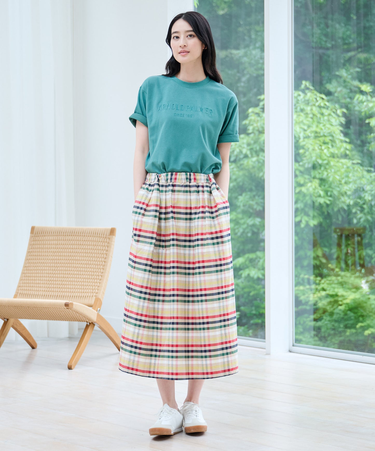 【汗染み防止】シェア エンボスプリントTシャツ