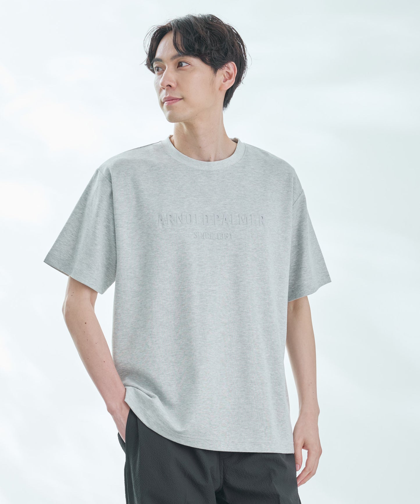 【汗染み防止】シェア エンボスプリントTシャツ
