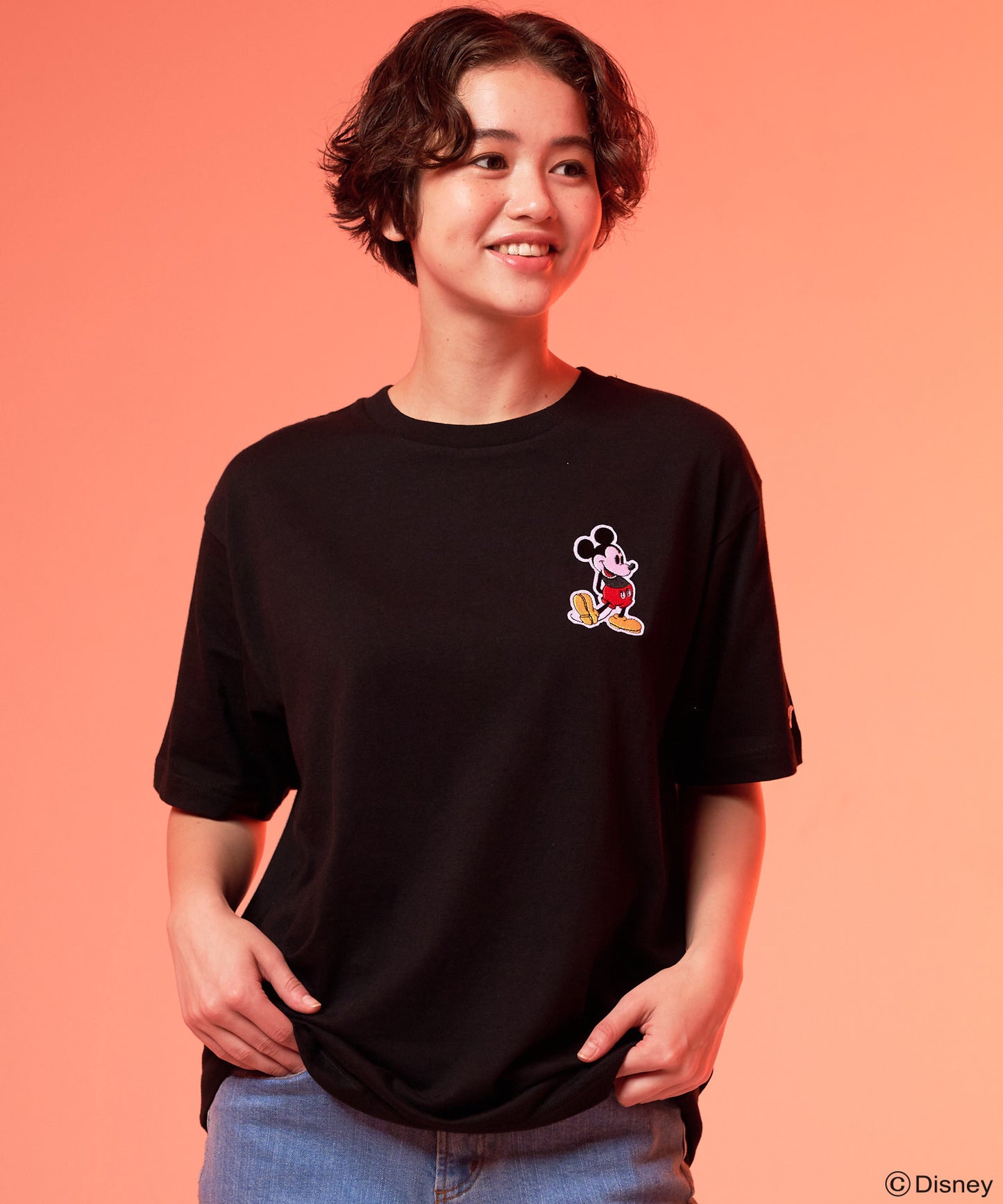 Mickey/Arnold Palmer/シェア ワッペンTシャツ