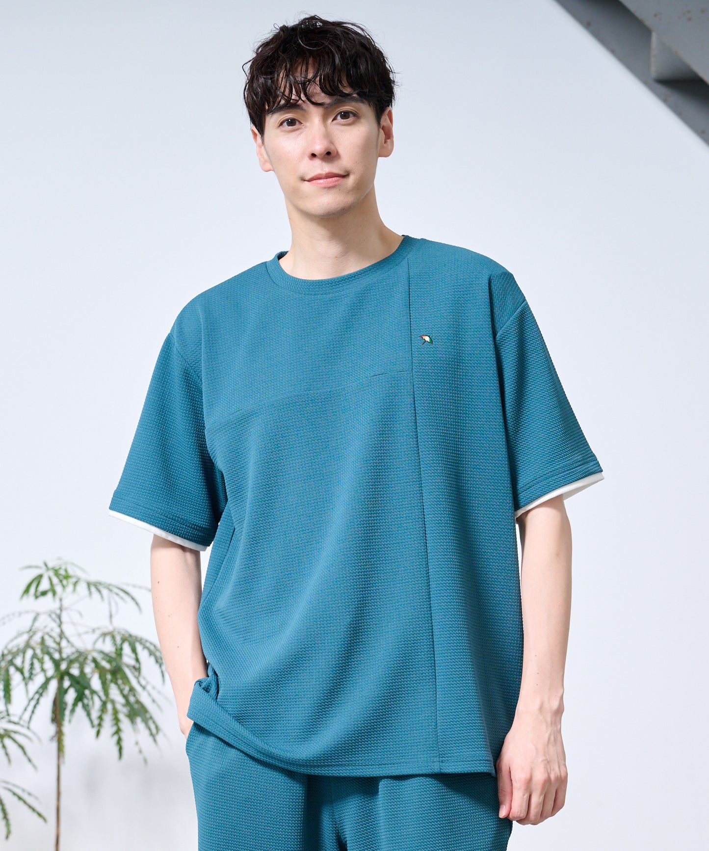 ドライワッフル フェイクレイヤードTシャツ
