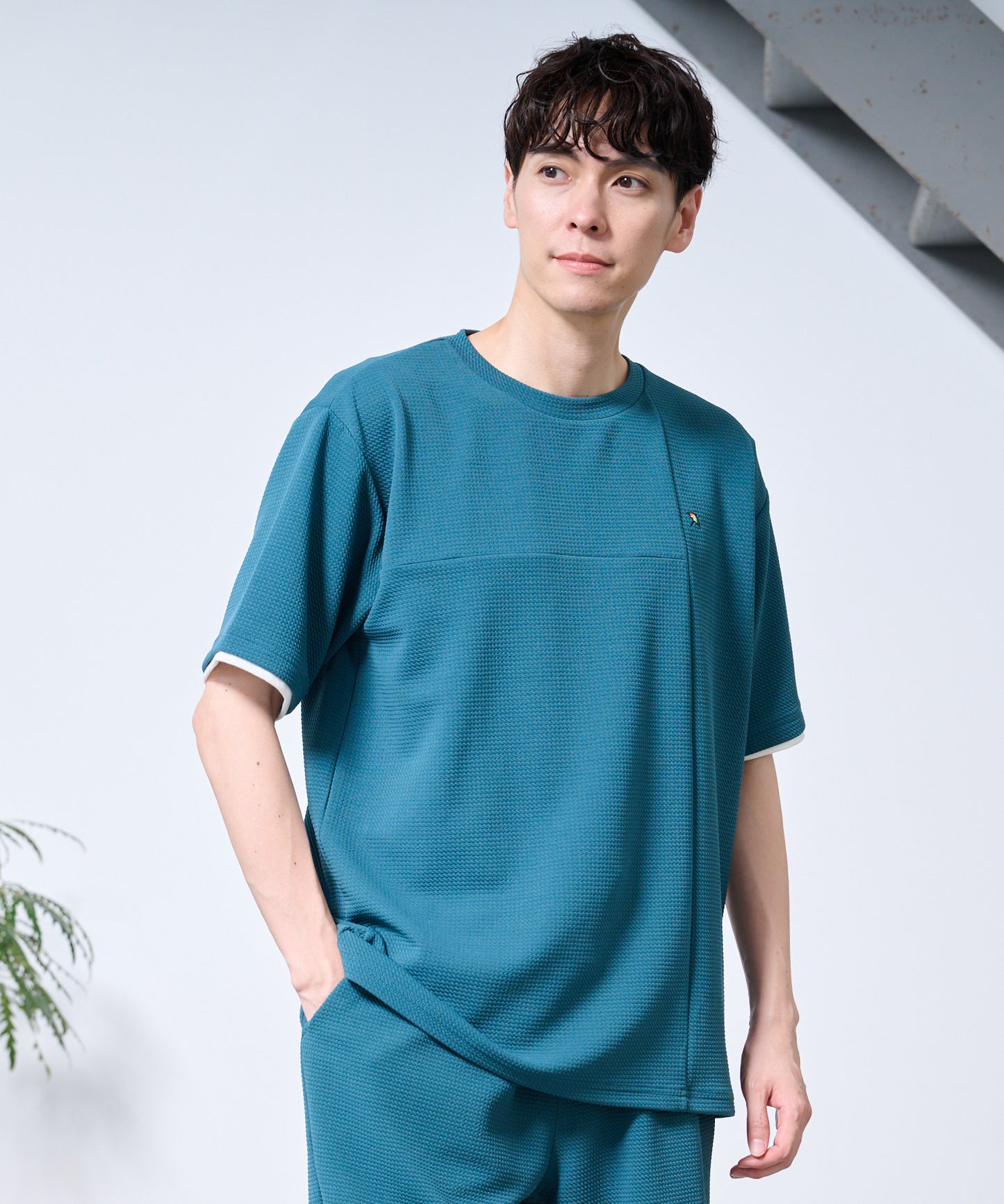 ドライワッフル フェイクレイヤードTシャツ