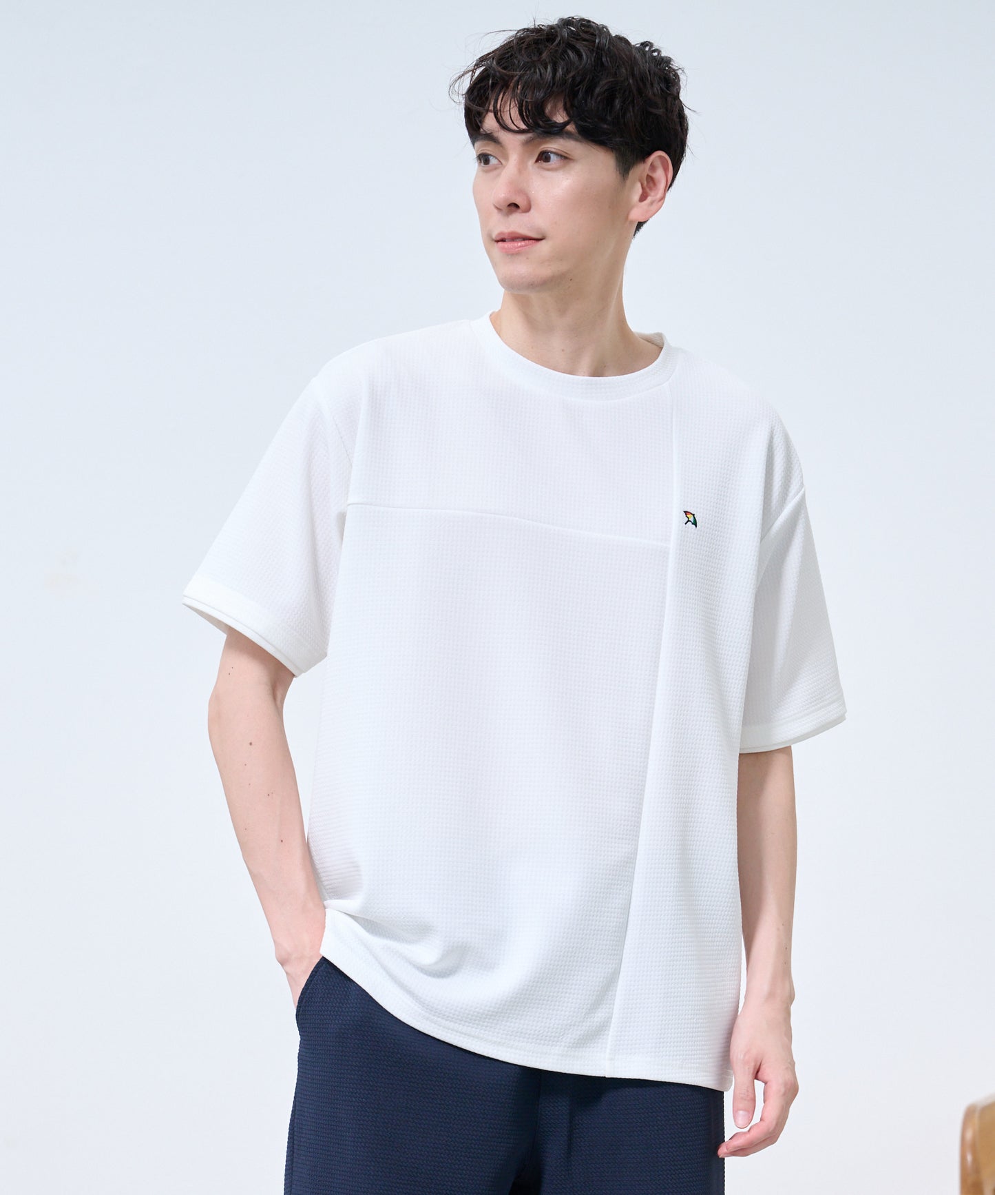 ドライワッフル フェイクレイヤードTシャツ