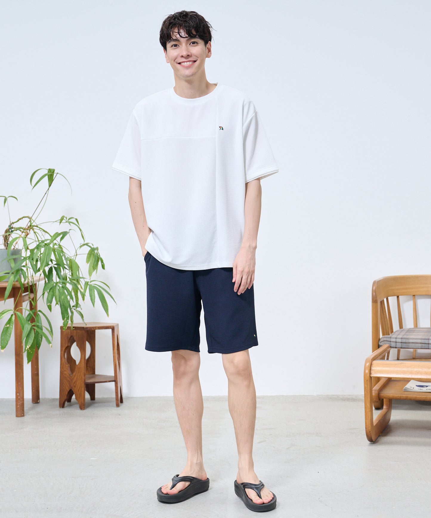 ドライワッフル フェイクレイヤードTシャツ
