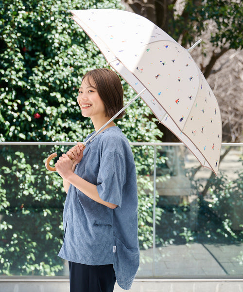 アート総柄 晴雨兼用 シェア 長傘