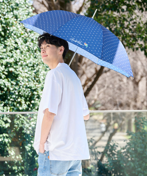 【期間限定 セール】 ドット柄 晴雨兼用 シェア 長傘