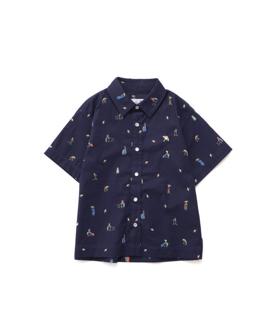 Arnold Palmer　 【残り1点】アート総柄半袖 シェア シャツ【キッズ】