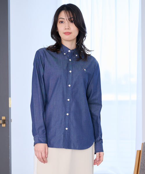 アーノルド パーマー(Arnold Palmer)【残り1点】裏ワザデニム イージーケア 長袖 シェア シャツ