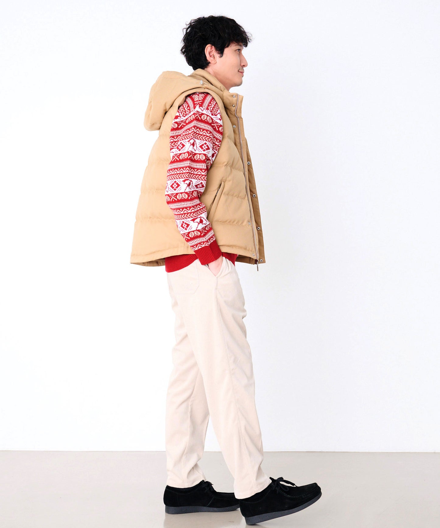 2WAY シェア ウーリー ダウンベスト