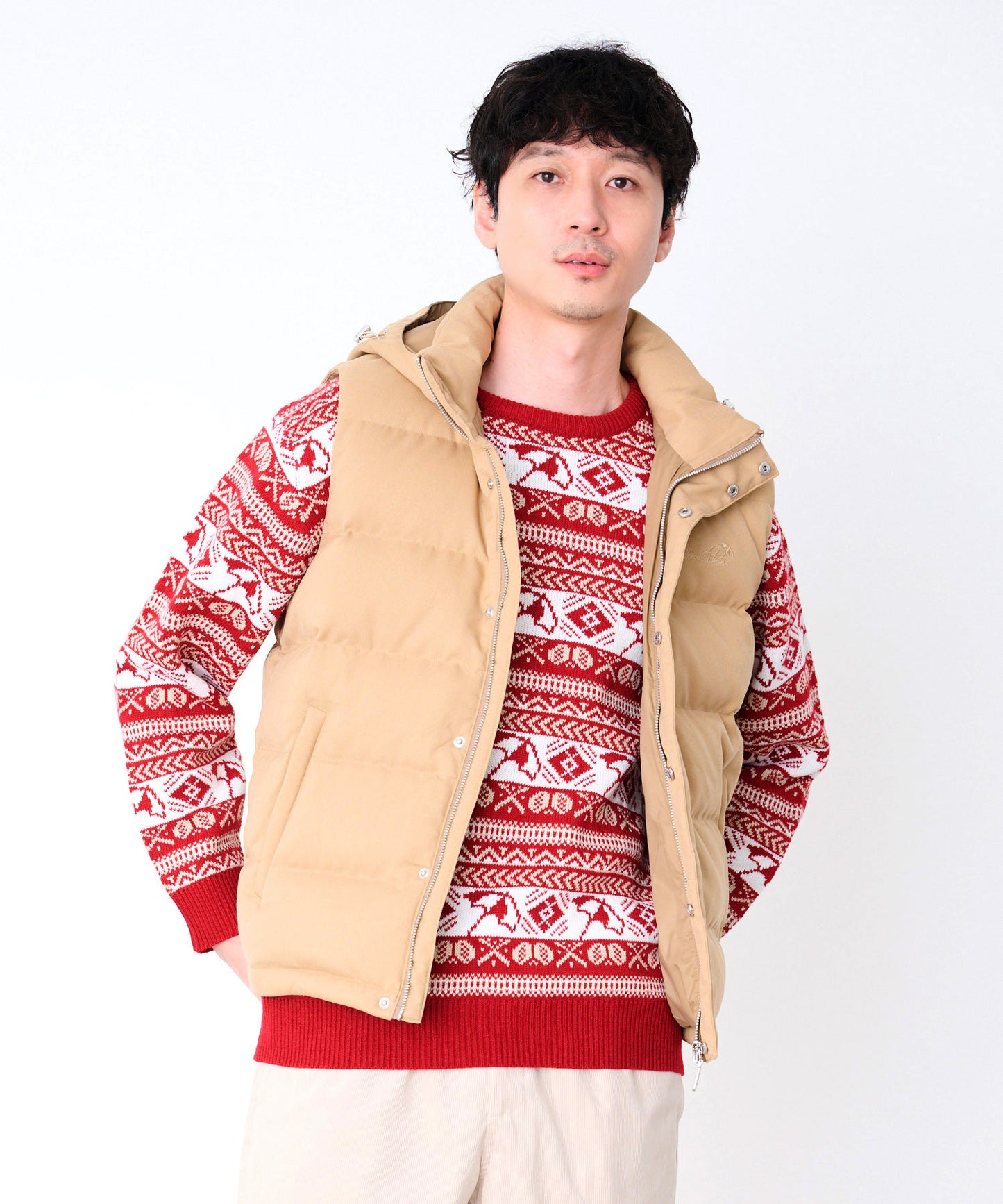 2WAY シェア ウーリー ダウンベスト