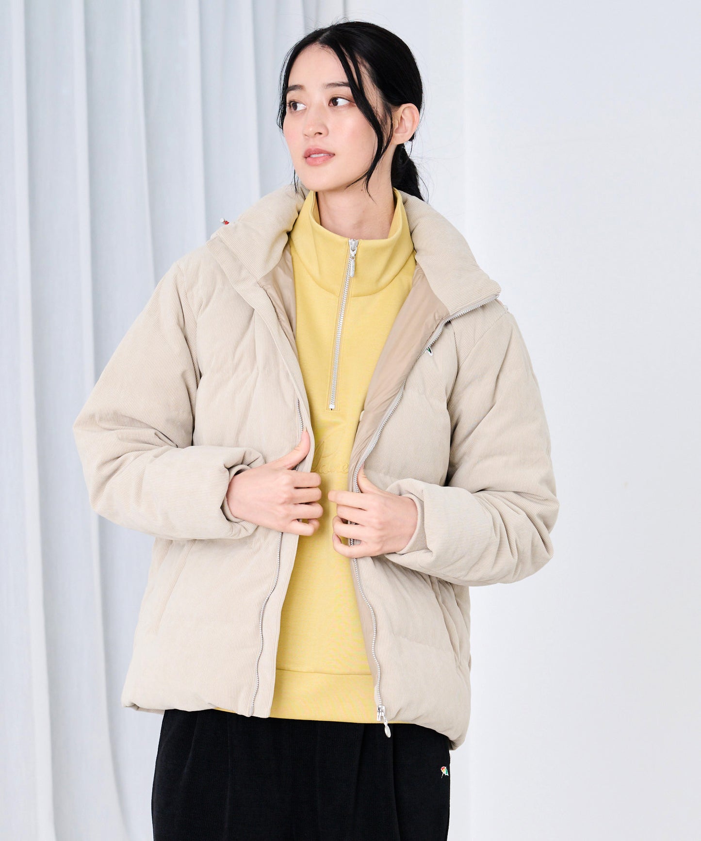 【予約】2WAY シェア コーデュロイ ダウンジャケット