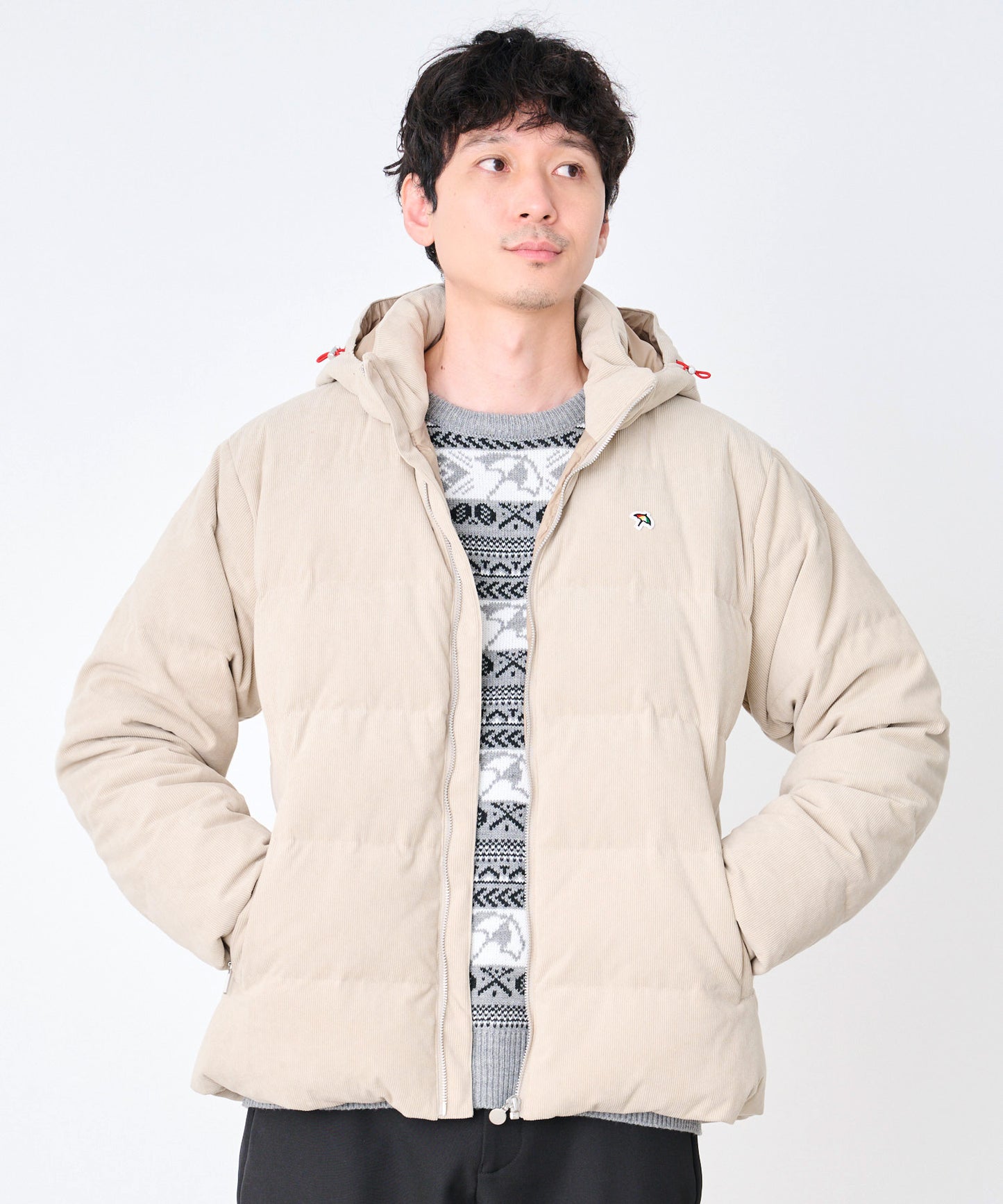 【予約】2WAY シェア コーデュロイ ダウンジャケット