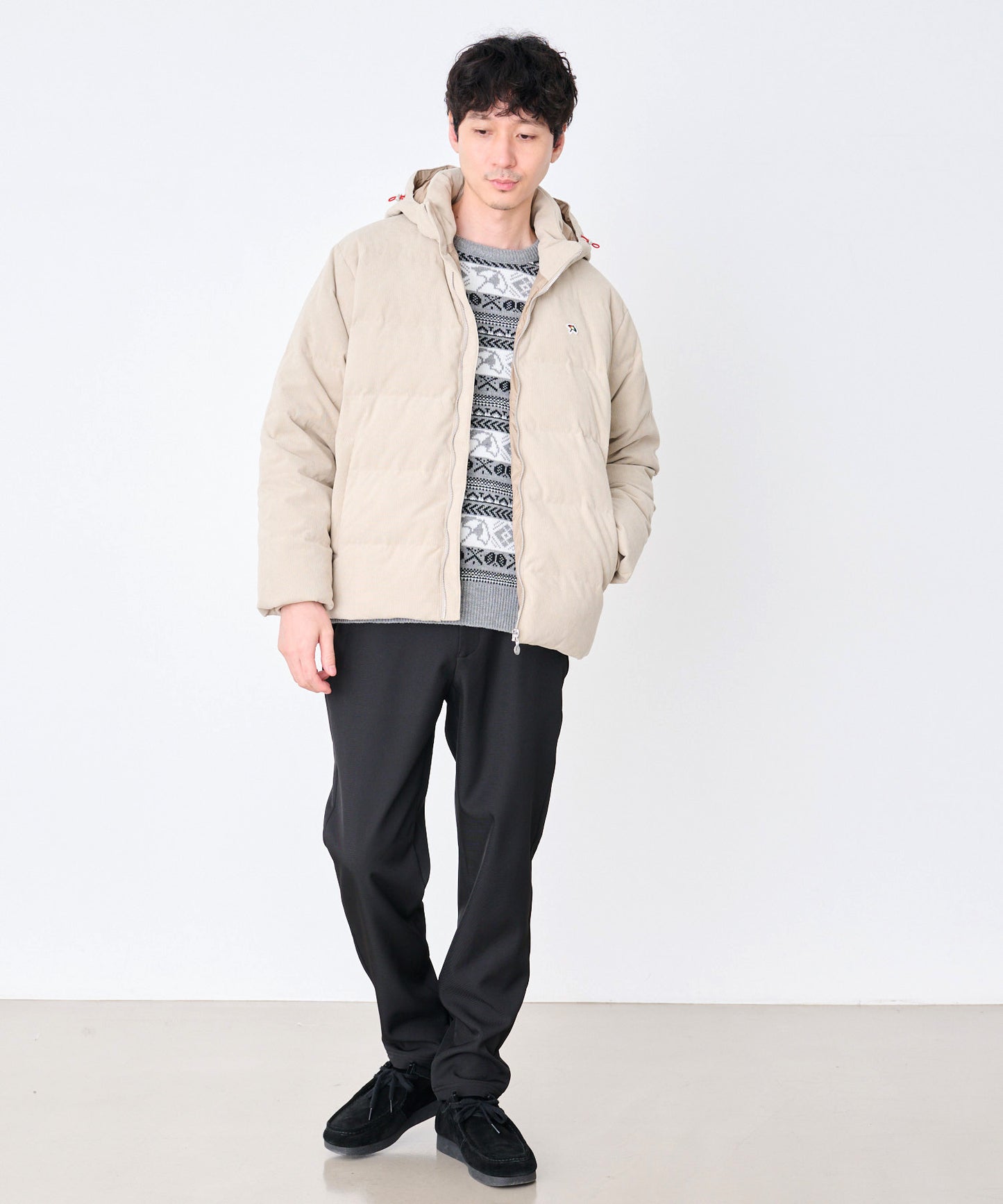 【予約】2WAY シェア コーデュロイ ダウンジャケット