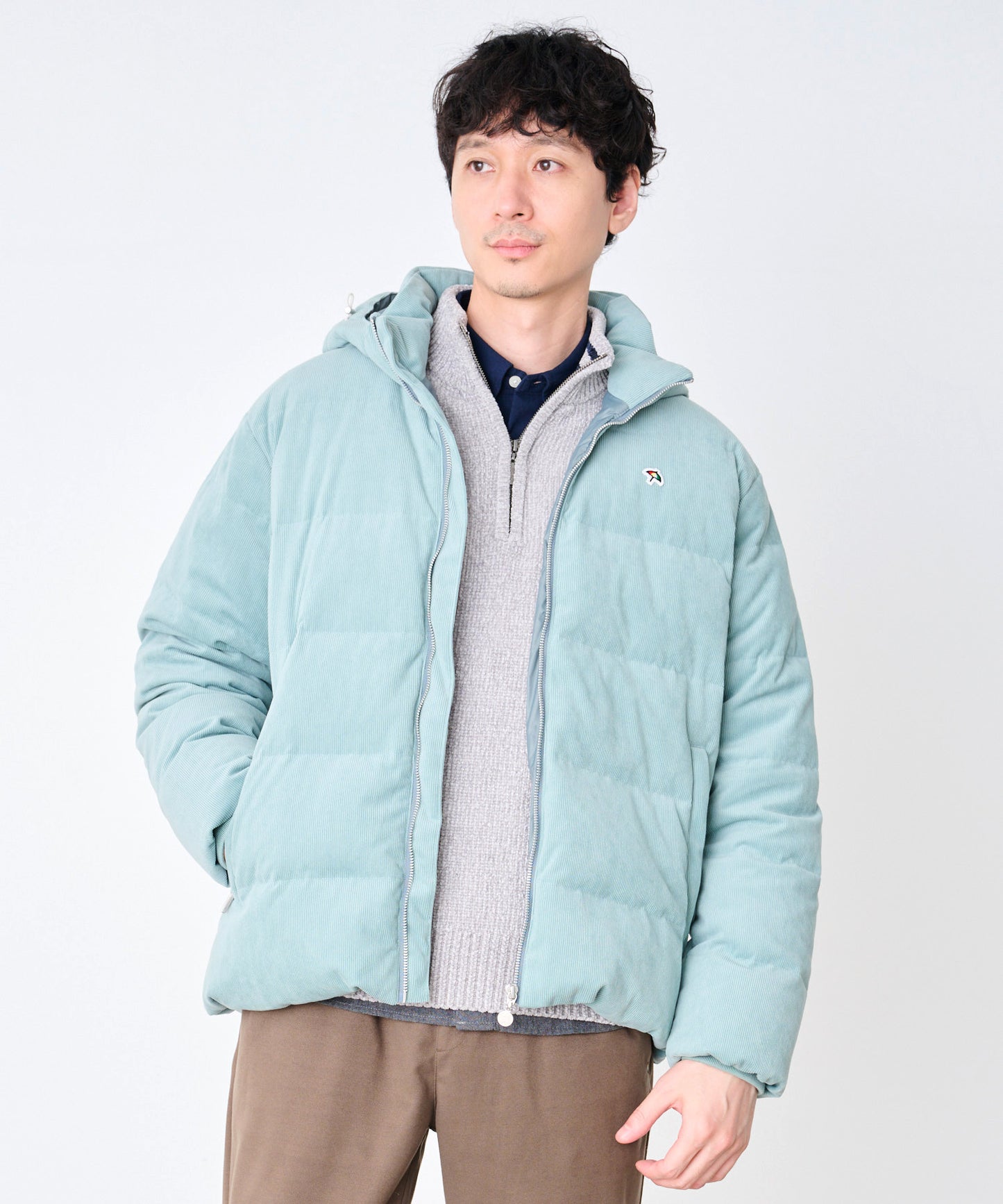 【予約】2WAY シェア コーデュロイ ダウンジャケット