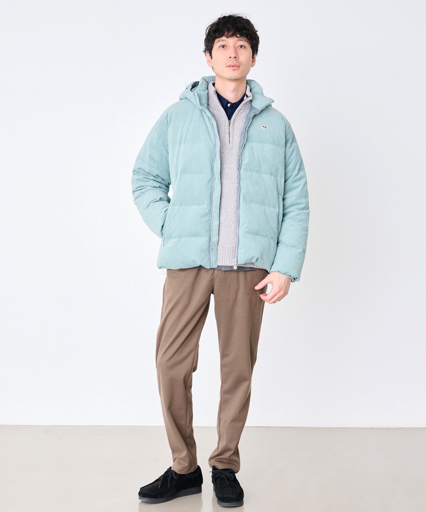 【予約】2WAY シェア コーデュロイ ダウンジャケット