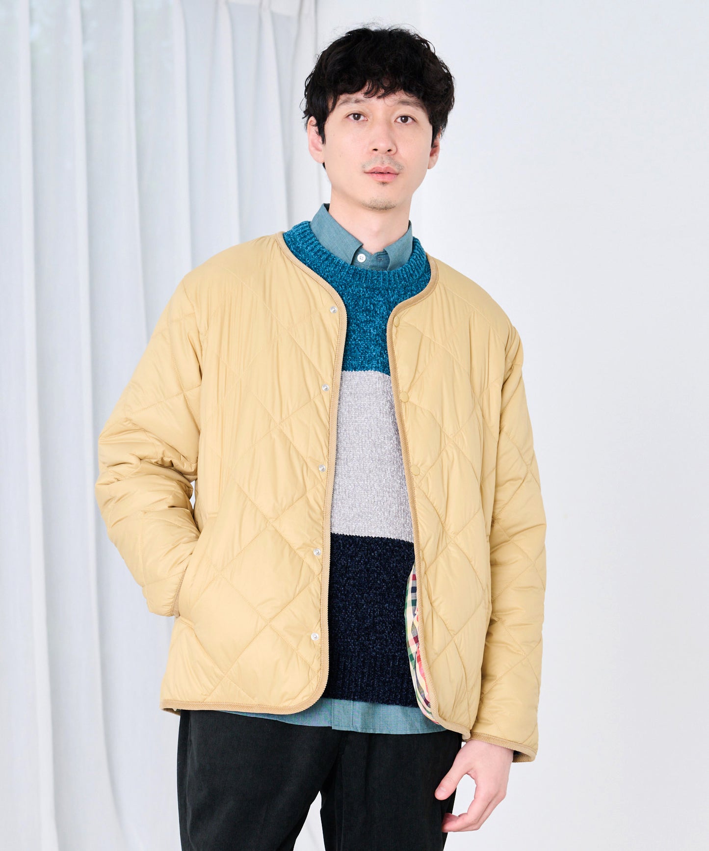 カラーレス シェア キルティング ジャケット