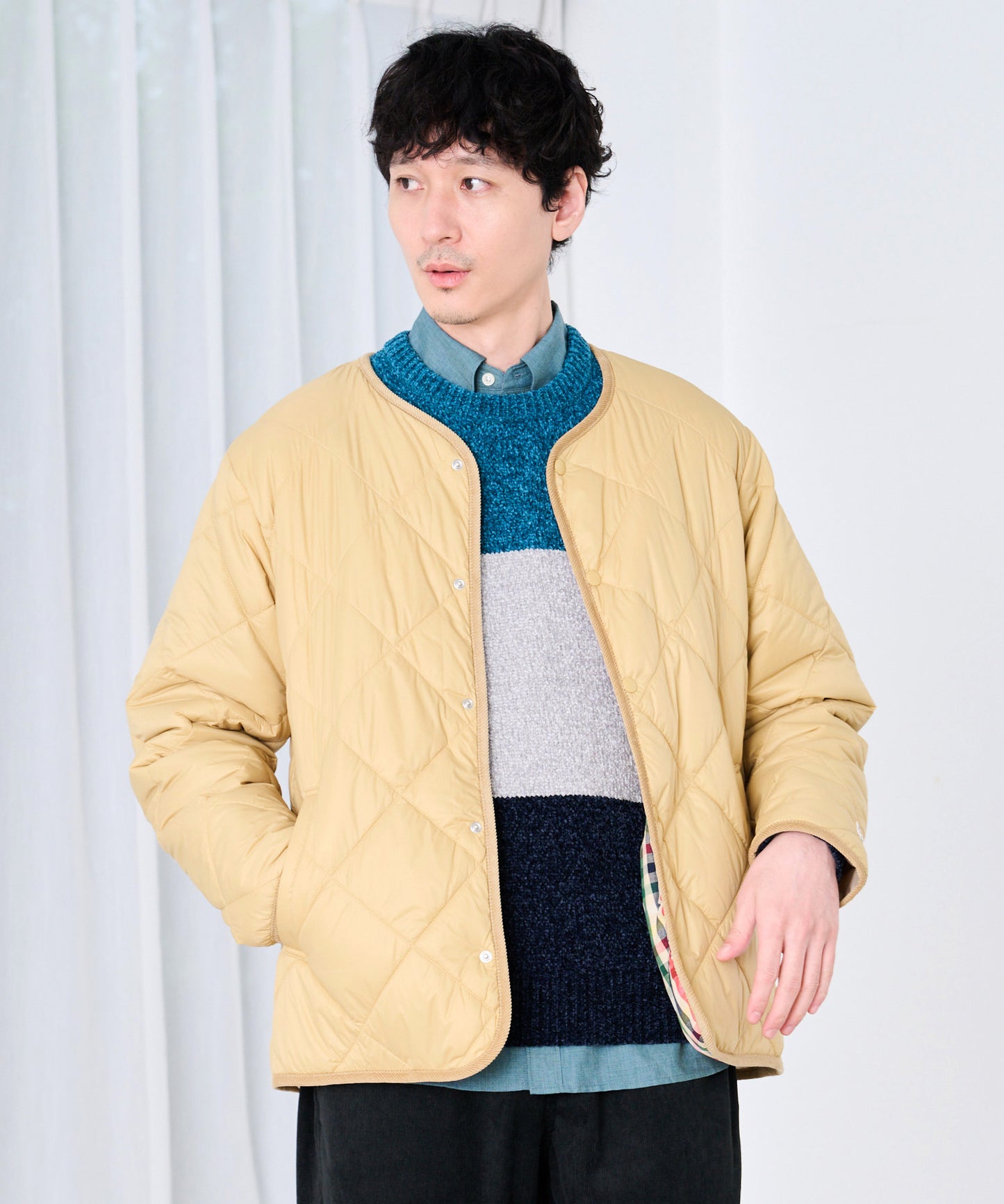 カラーレス シェア キルティング ジャケット