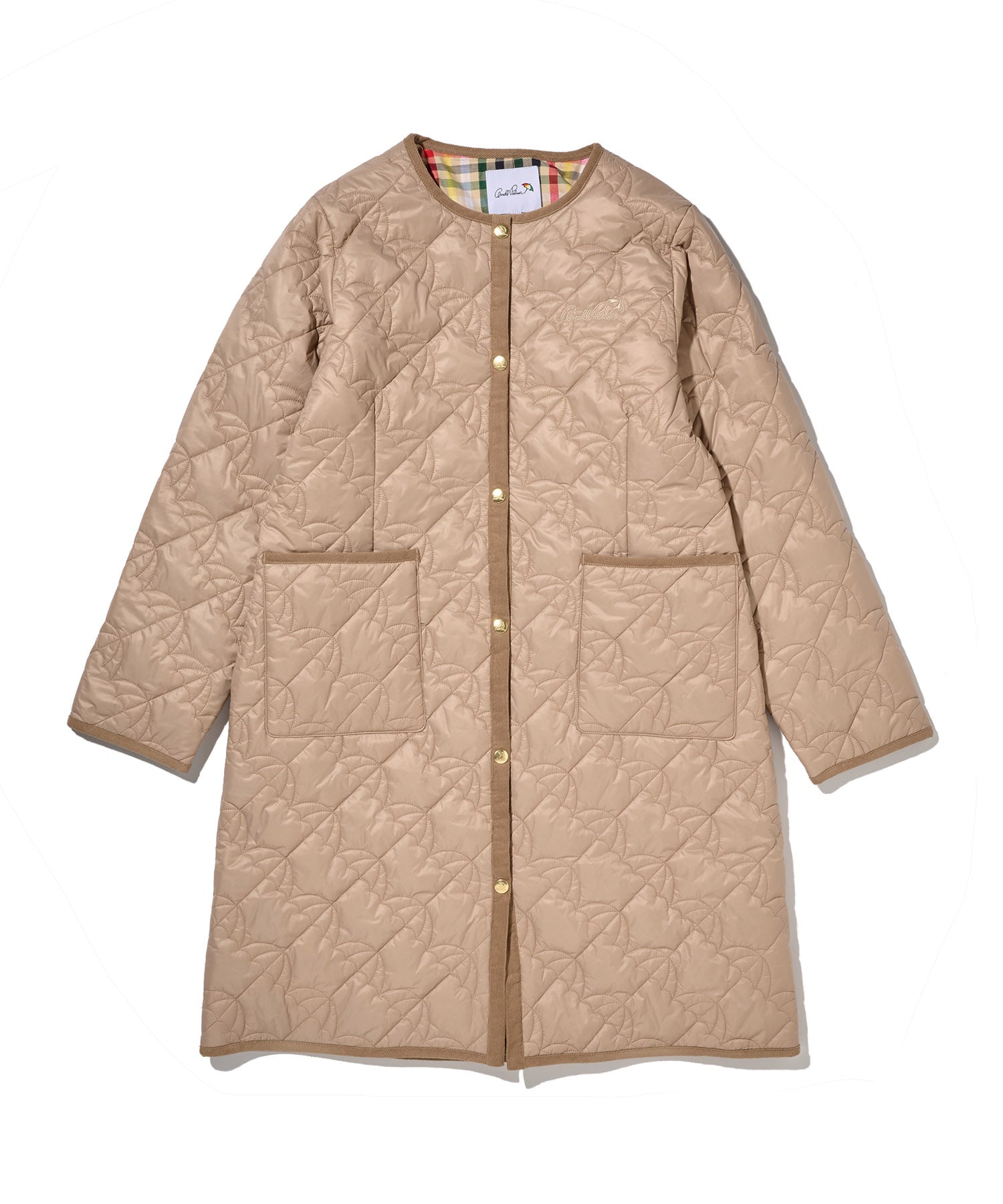 アンブレラキルト ロングコート（ノーカラーコート/レディース