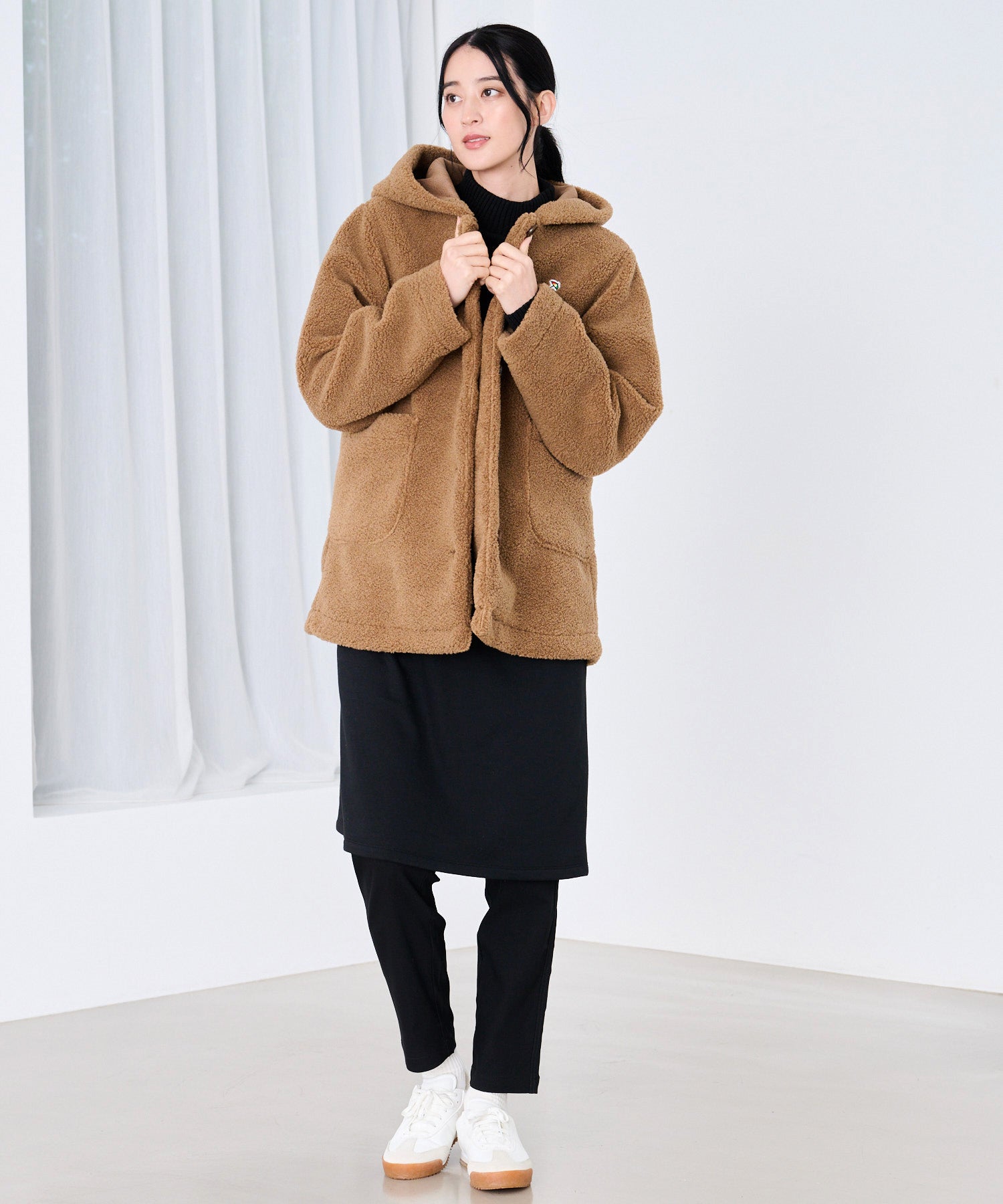 ボア フーディ ショートコート（その他アウター/レディース