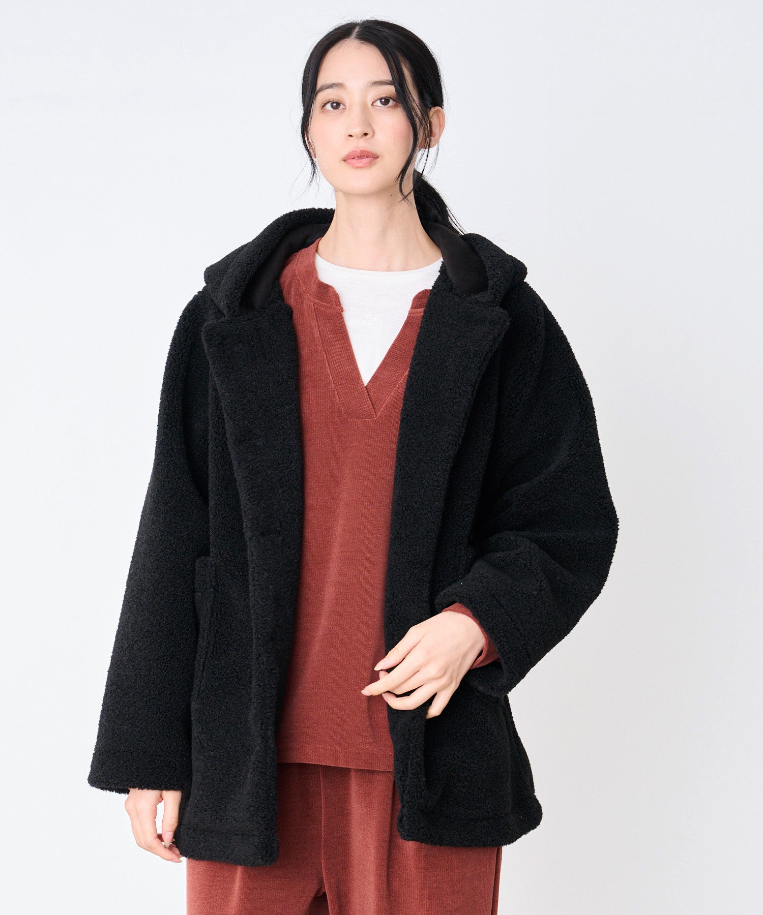 MARZ ポケットパール付きショートコート　ブラック MA*RS（アメーバーマーズ）の「ポケットパール付きショートコート