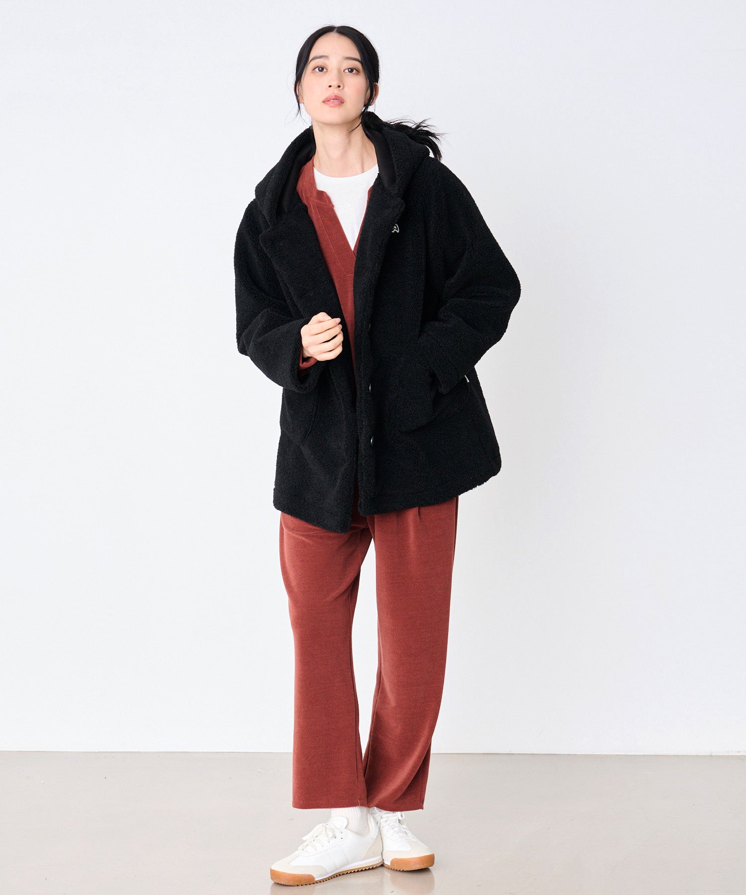 ボア フーディ ショートコート（その他アウター/レディース