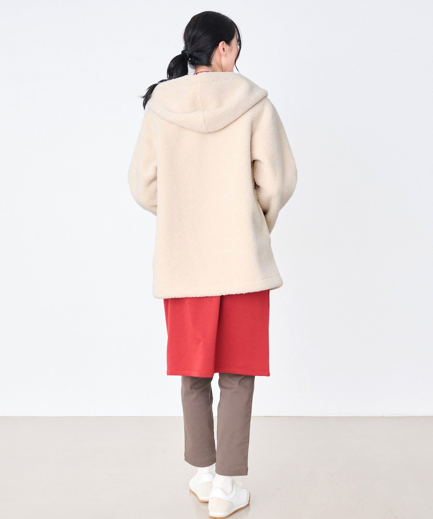 ボア フーディ ショートコート