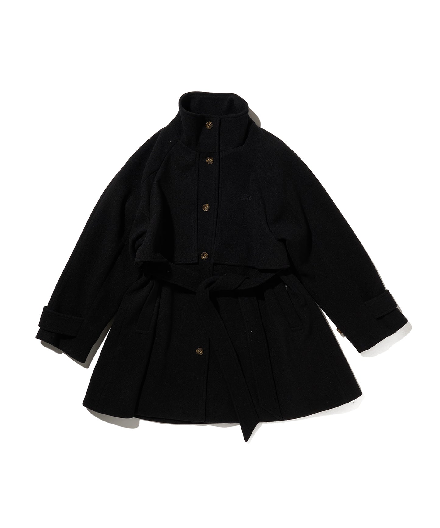 ニットメルトン スタンドカラーコート