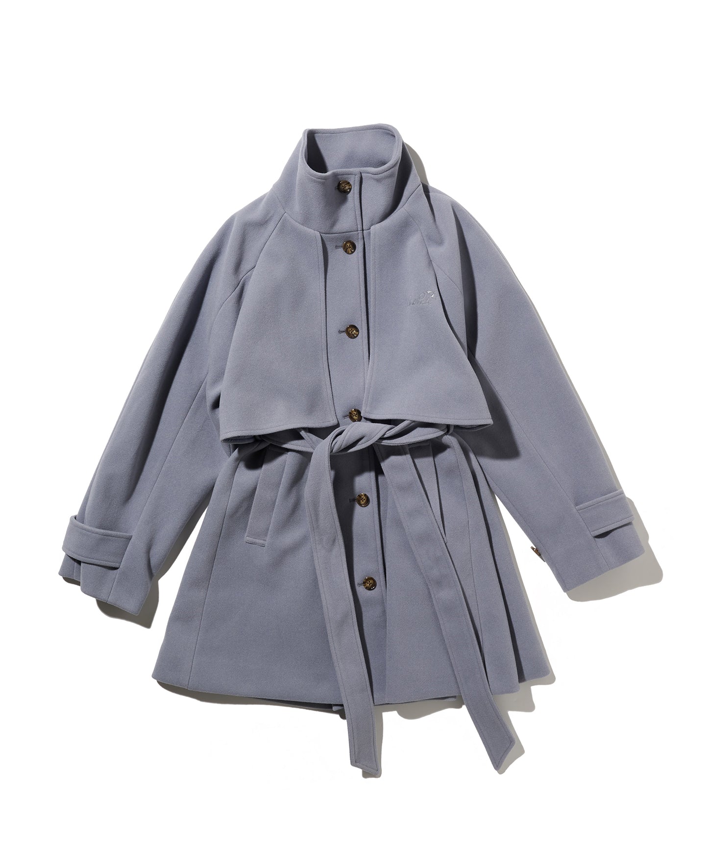 ニットメルトン スタンドカラーコート