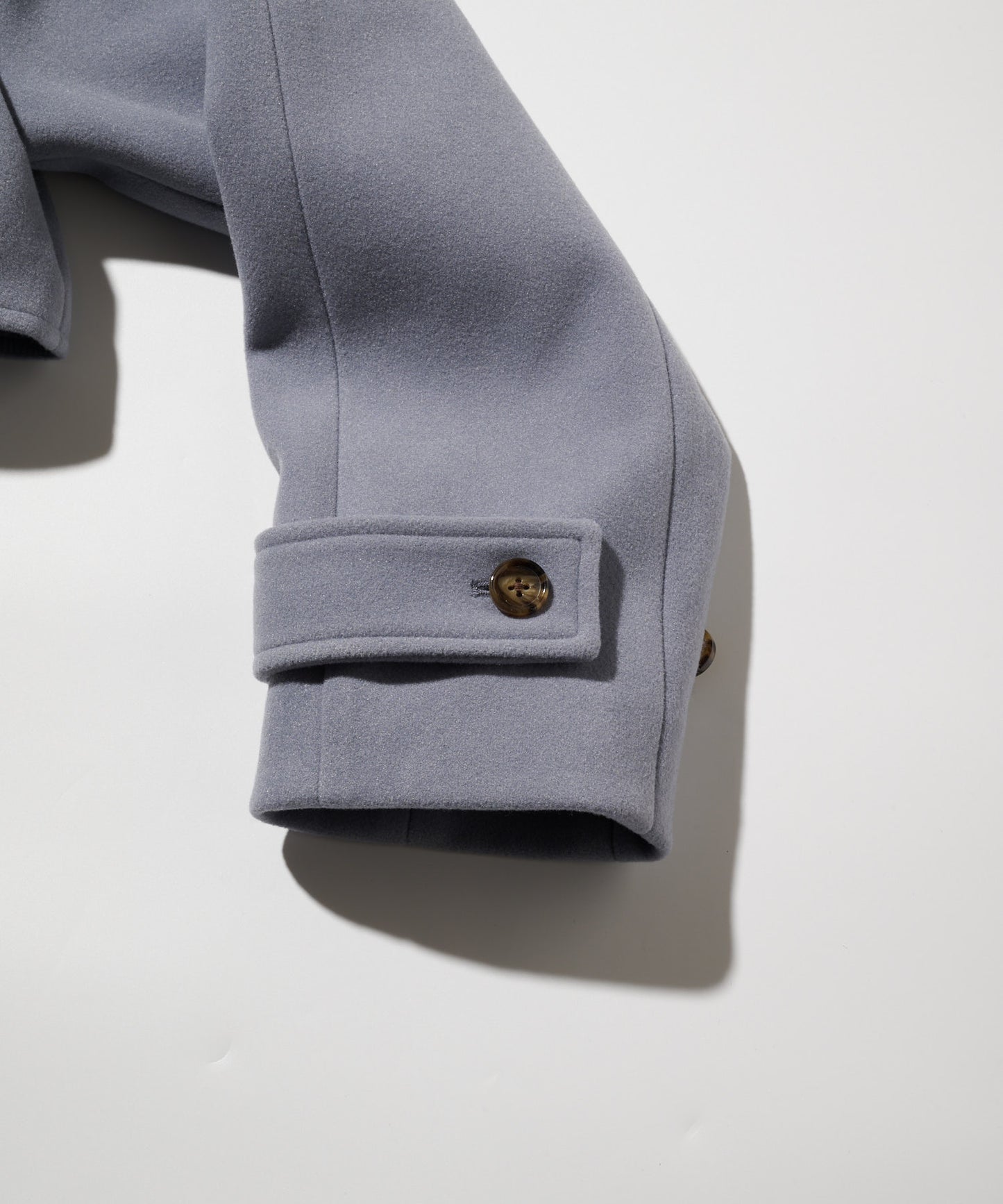 ニットメルトン スタンドカラーコート