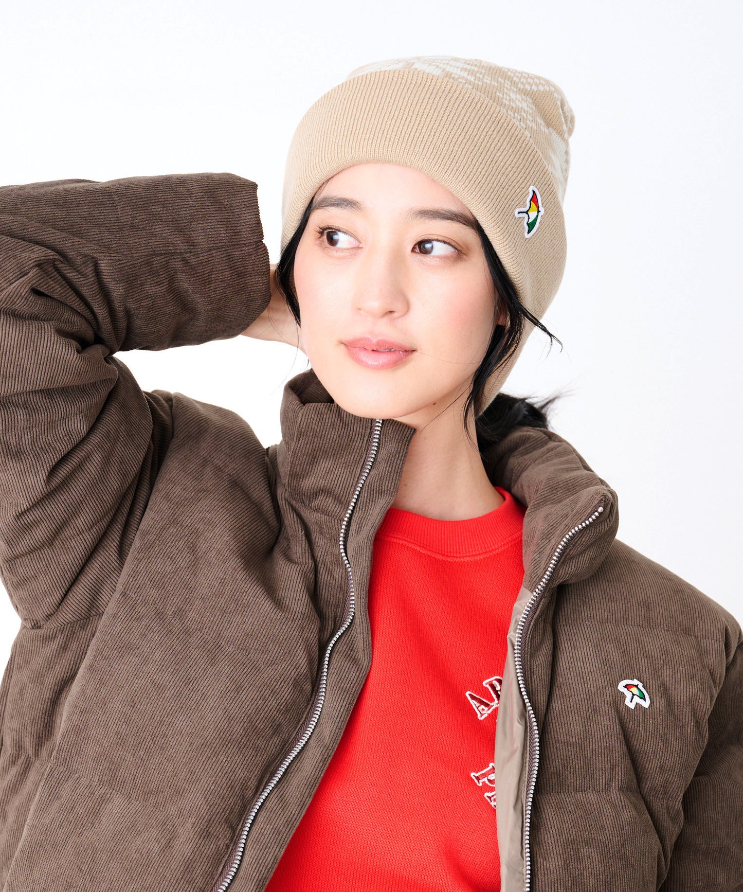 ジャガードロゴ シェア ニットキャップ