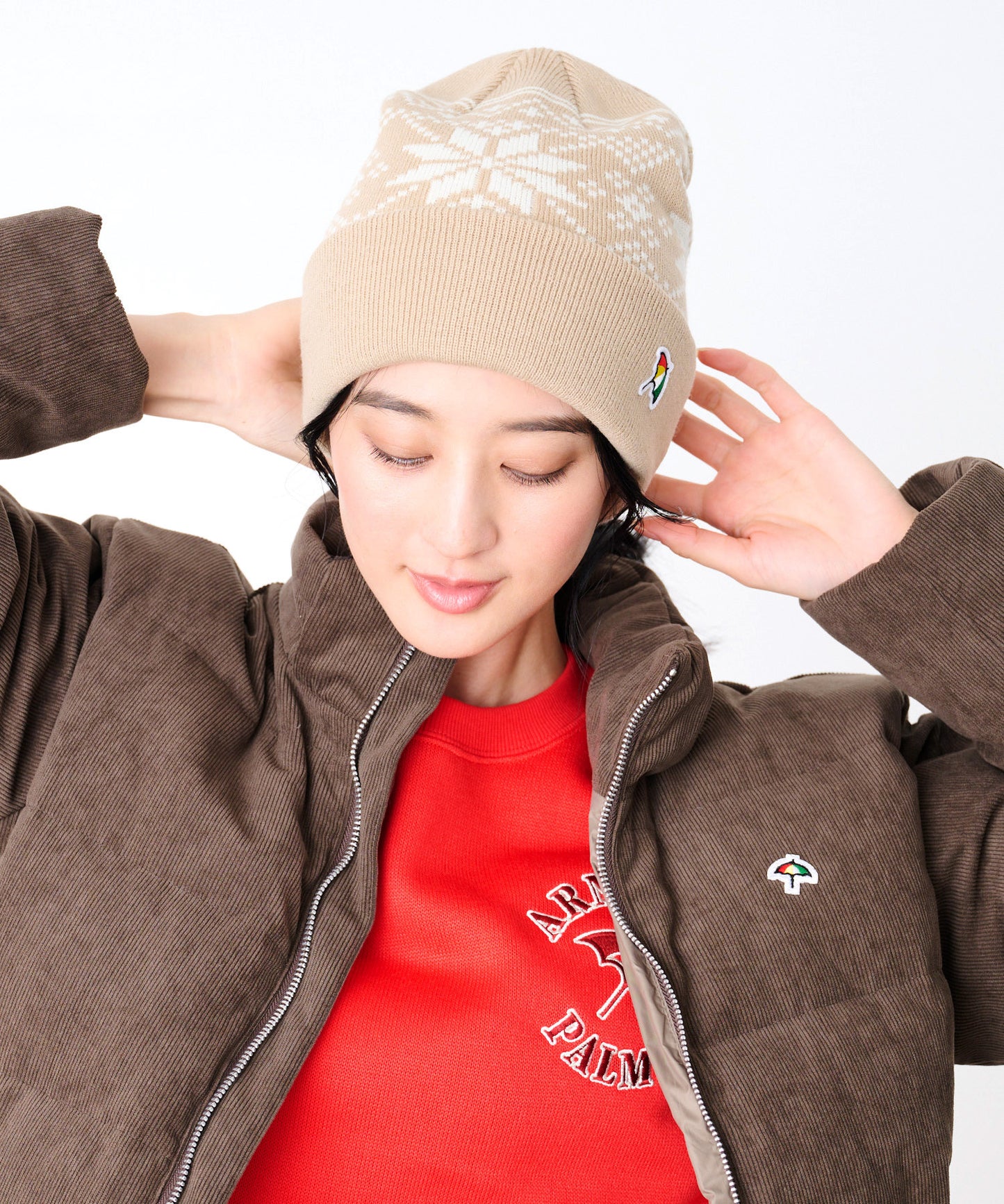 ジャガードロゴ シェア ニットキャップ