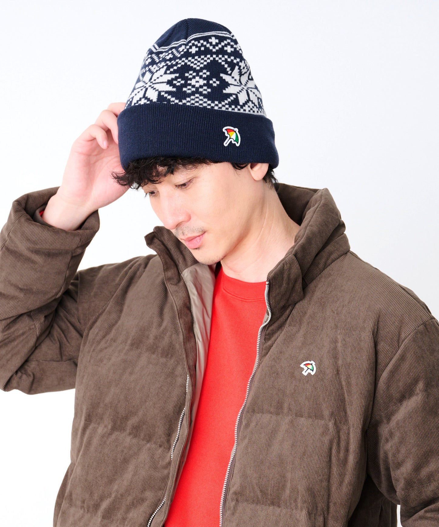 ジャガードロゴ シェア ニットキャップ