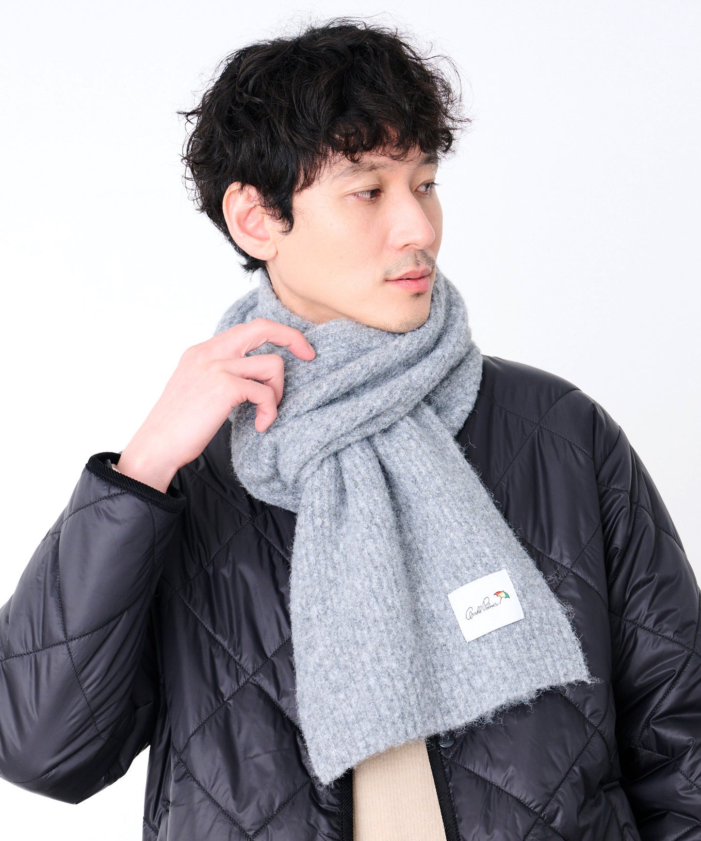 リブ編みニット シェア マフラー