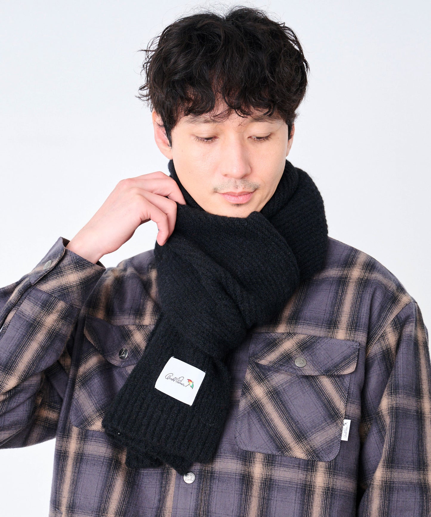 リブ編みニット シェア マフラー